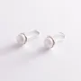 Серебряные серьги - петельки с жемчугом 123204 Оникс