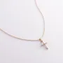 Золотое колье Крестик с фианитами кол02193 Оникс 45