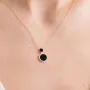Золотое колье с бриллиантами и эмалью 722813121 Оникс 40