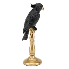 Фигурка интерьерная Parrot Black 31 см ArtDeco AL117945 Фигурка интерьерная Parrot Black 31 см ArtDeco AL117945