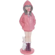 Фігурка інтер'єрна 7.5х9х26 см Pink Дівчинка з Кроликом Bona DP118508 Фігурка інтер'єрна 7.5х9х26 см Pink Дівчинка з Кроликом Bona DP118508
