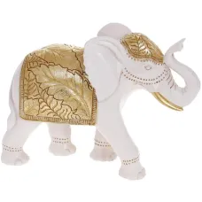 Фігурка інтер'єрна 25х9х18 см White-Gold Elephant Bona DP118548 Фігурка інтер'єрна 25х9х18 см White-Gold Elephant Bona DP118548