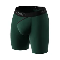 Мужские анатомические боксеры из хлопка Anatomic Long 2.0 Black Series тёмно-зелёный MAN's SET M