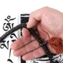 Чётки тибетские из кости яка Kailash 108 плоских бусин Диаметр 11 мм черный (09043)