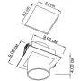Точечный светильник GOGGLES 1 BK/WH Imperium Light 27614.05.01