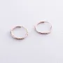 Серьги - кольца в красном золоте (1.5 см) с03381 Оникс