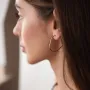 Золотые серьги - пусеты Сердечки с07961 Оникс