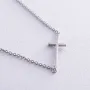 Серебряное колье Крестик 1094 Оникс 41