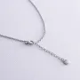 Серебряное колье Крестик 1094 Оникс 41