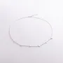 Колье Сердечки в белом золоте кол02232 Оникс 45