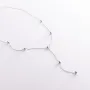 Колье - галстук Шарики в белом золоте кол02231 Оникс 45