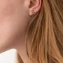 Серьги - пусеты Змеи в желтом золоте с07975 Оникс
