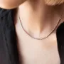Серебряное колье Шарики 181214 Оникс 45