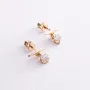 Серьги - пусеты Эстер в желтом золоте (фианиты) с07933 Оникс