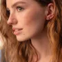 Золотые серьги - пусеты Звезды метеориты с фианитами с07906 Оникс