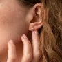 Серьги - пусеты Пчелки в красном золоте с07902 Оникс