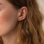 Серьги - пусеты Пчелки в красном золоте с07902 Оникс