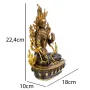Тара Статуя Бронза HandiCraft Часткова Позолота 22,4х18х10 см (13780)