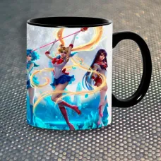Чашка Fan Girl Сейлор Мун Sailor Moon (5636) 330 мл Чорний