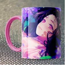 Чашка Fan Girl Незуко глициния Клинок рассекающий демонов - Demon Slayer: Kimetsu no Yaiba (15756) 330 мл Розовый