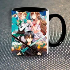 Чашка Fan Girl Майстри Меча Онлайн Sword Art Online (5638) 330 мл Чорний