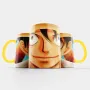 Чашка Fan Girl Луффі обличчя Ванпіс Великий Куш - One Piece (15722) 330 мл Жовтий