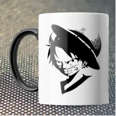 Чашка Fan Girl Луффі Ванпіс Великий Куш - One Piece (15719) 330 мл Чорний