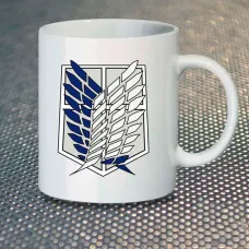 Чашка Fan Girl Логотип Атака на Титанів Attack On Titan (5615) 330 мл Білий