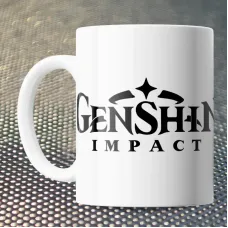 Чашка Fan Girl лого Геншин Імпакт - Genshin Impact (15731) 330 мл Білий