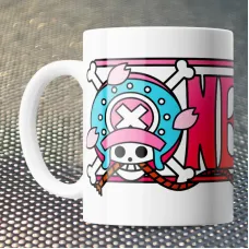 Чашка Fan Girl лого Ванпіс Великий Куш - One Piece (15718) 330 мл Білий