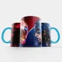 Чашка Fan Girl Залізна людина проти Капітана Америки Марвел - Marvel (15770) 330 мл Блакитний