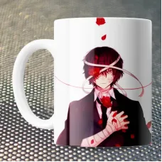 Чашка Fan Girl Великий з Бродячих Псів Дазай - Manga Bungou Stray Dogs (15724) 330 мл Білий