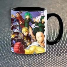 Чашка Fan Girl Ванпанчмен One-Punch Man (5630) 330 мл Чорний