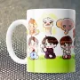 Чашка Fan Girl БТС звірята - BTS (15717) 330 мл Білий