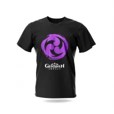 Футболка Fruit of the loom Стихія Електро Геншин Імпакт - Genshin Impact Чорна 128 см (15579)