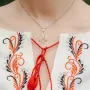 Серебряный кулон Герб Украины - Тризуб 133132 Оникс