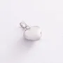 Кулон Сердце в белом золоте п03708 Оникс