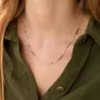 Колье - цепочка в белом золоте кол02259 Оникс 45