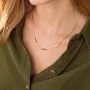 Колье - цепочка в белом золоте кол02259 Оникс 45