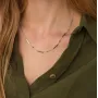 Колье - цепочка в белом золоте кол02259 Оникс 45