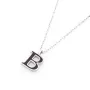Серебряное колье с буквой В 18617бч Оникс 40