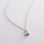 Серебряное колье с буквой Д 18962б Оникс 43