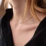 Колье в желтом золоте (синяя и желтая эмаль) кол02536 Оникс 42