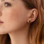 Ассиметричные золотые серьги - пусеты Клевер (эмаль) 311383100 Оникс