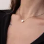 Серебряное колье Сердечко 181218 Оникс 42