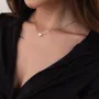 Серебряное колье Сердечко 181218 Оникс 42