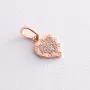 Золотой кулон Сердечко с фианитами п03704 Оникс