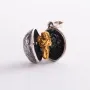 Серебряная подвеска Купидон в орешке ручной работы 133142 Оникс