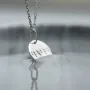 Серебряный кулон с гравировкой шрифтом Брайля (17 мм) 132722br Оникс