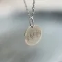 Серебряный кулон с гравировкой шрифтом Брайля (17 мм) 132722br Оникс